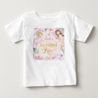Enchanted garden fairy 1st birthday baby T-Shirt