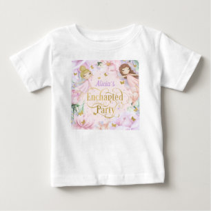 Enchanted garden fairy 1st birthday baby T-Shirt