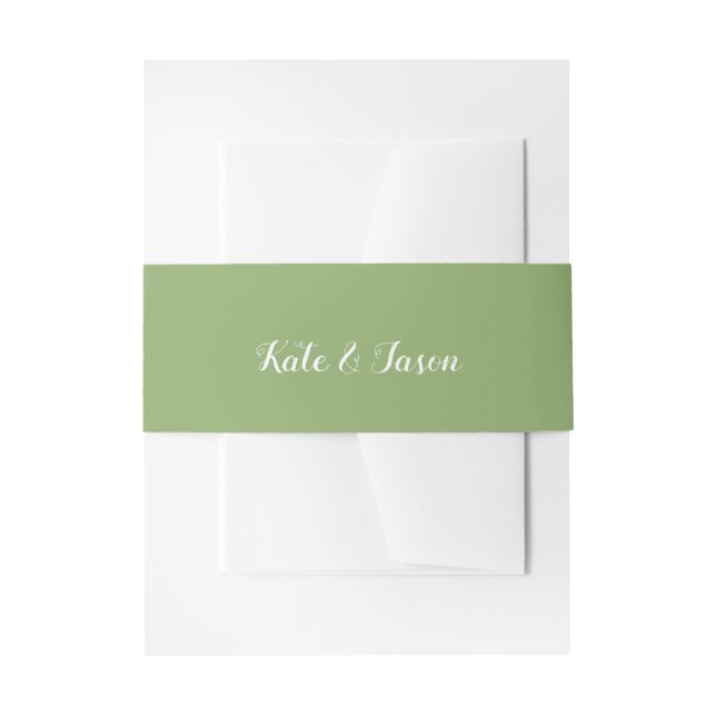 Enchanted Garden Fairy & Flowers Wedding Invitation Belly Band (Front Example)