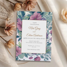 Enchanted Garden Floral Wedding Invitation