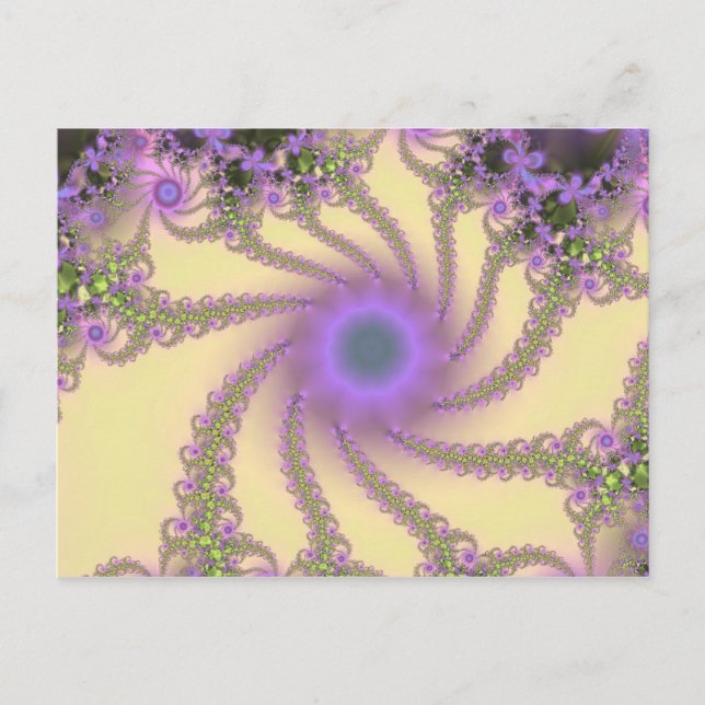 Enchanted Garden Fractal Postcard (Front)