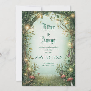 Enchanted Garden Glow Wedding Invitation