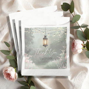 Enchanted Garden Lantern Thank You Pink ID1163 Favour Bag