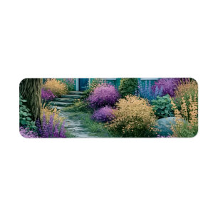 Enchanted Garden Pathway Floral Return Address