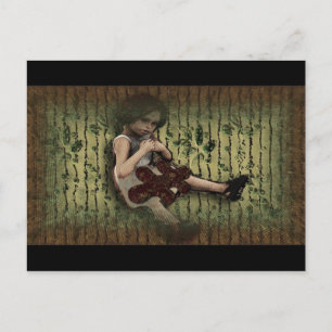 Enchanted Garden Playing Postcard