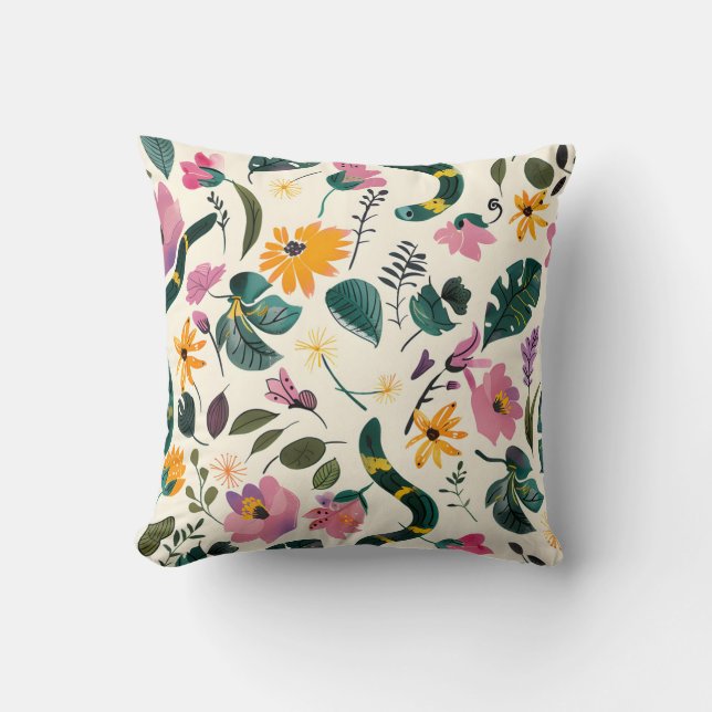 Enchanted Garden Throw Pillow (Front)