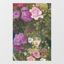 Enchanted Garden Vintage Botanical Fairy Window Cl