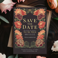 Enchanted Garden Wedding Save the Date Green