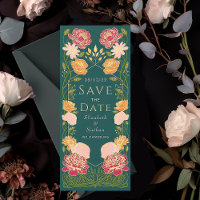 Enchanted Garden Wedding Save the Date Green