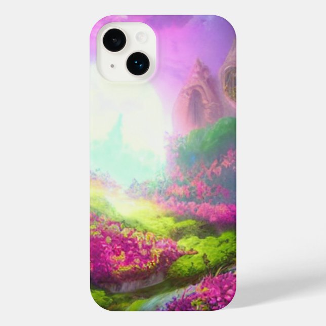 Enchanted Garden with Glowing Sun iPhone Case (Back)