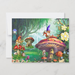 Enchanted Gardens Gnomes Card