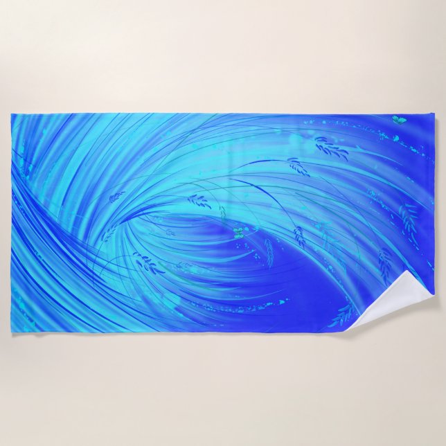 Enchanted Gardens - strange ocean Beach Towel (Front)