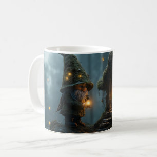 Enchanted Gnome Cottage in the Moonlight: Fantasy  Coffee Mug