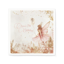 Enchanted Gold and Pink Fairy Birthday 