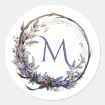 Enchanted Gothic Floral Wreath Your Monogram