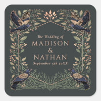 Enchanted Gothic Raven Floral Wedding