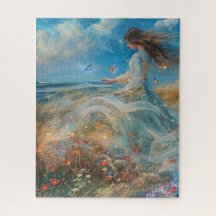 Enchanted Grace: Ghostly Woman Puzzle