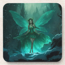 Enchanted Green Fairy Winter Forest Christmas
