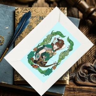 Enchanted Green Fantasy Woodland Archer Elf Sticker