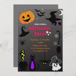 Enchanted Halloween Invitation card 