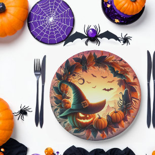  Enchanted Halloween Night Paper Plates