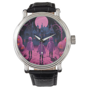 Enchanted Halloween Path with Pumpkins Watch