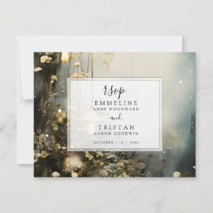 Enchanted Hanging Lanterns Wedding RSVP Card