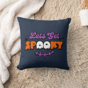 Enchanted Hauntings Halloween Let's Get Spooky Throw Pillow