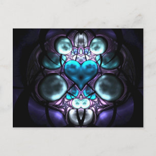 Enchanted Heart Fractal Postcards