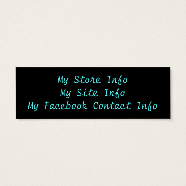 Enchanted Heart Skinny Business Card Book Mark (Back)