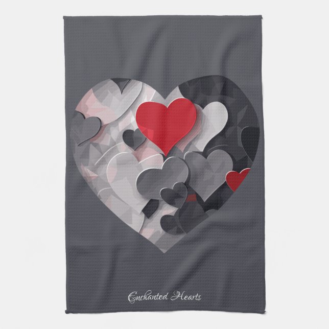 Enchanted Hearts Kitchen Towel (Vertical)