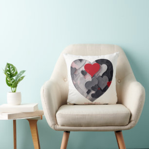 Enchanted Hearts Throw Pillow