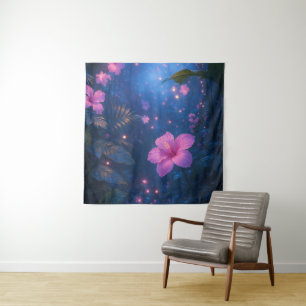 Enchanted Hibiscus Dreamscape  Tapestry
