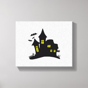 Enchanted House Haunted Halloween Canvas Print