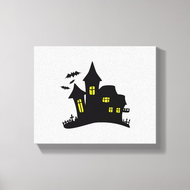 Enchanted House Haunted Halloween Canvas Print (Front)