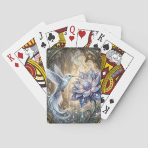 Enchanted Hummingbird & Moon Blossom. Playing Cards