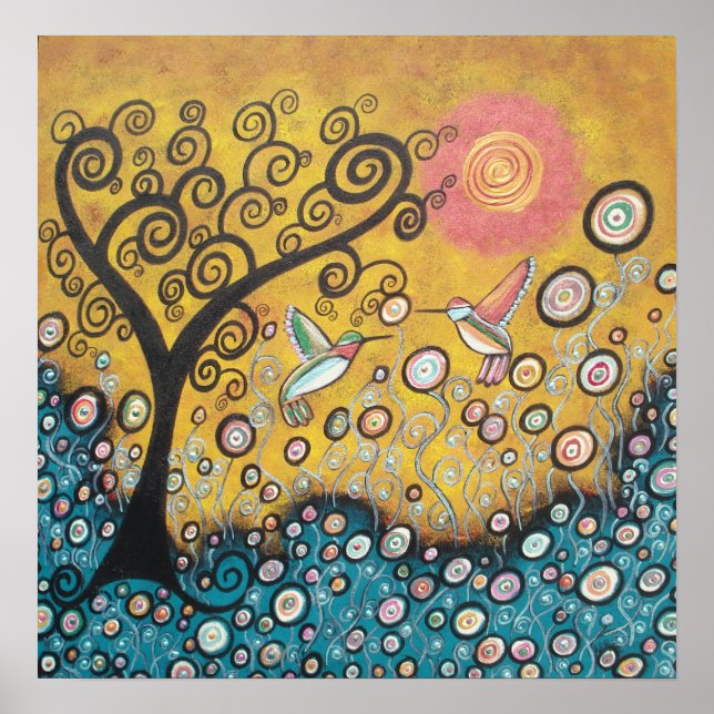 Enchanted Hummingbirds Poster (Front)