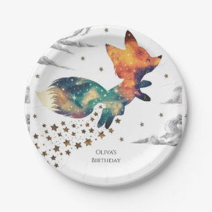 Enchanted Kids Fox Birthday Paper Plate