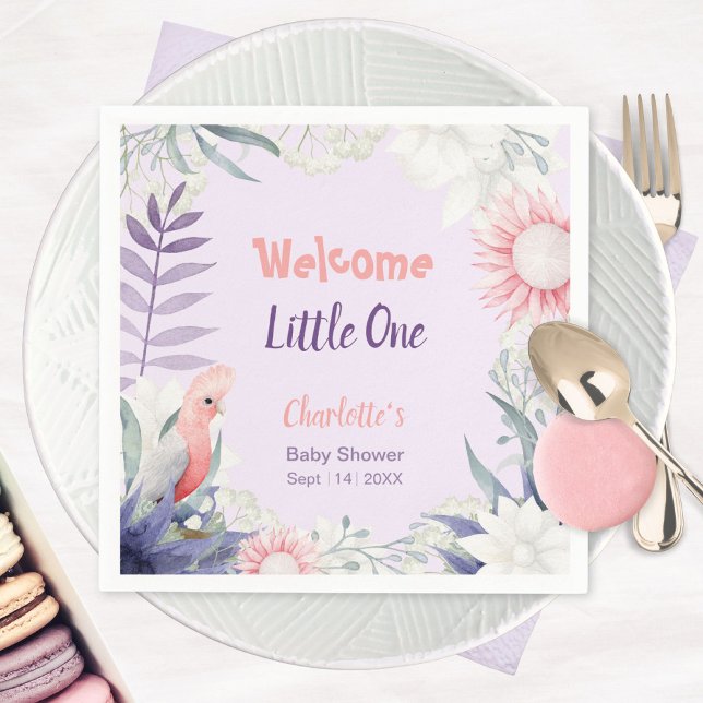 Enchanted Lavender Gender-Neutral Baby Shower Napkin (Enchanted Lavender Gender-Neutral Baby Shower Napkins ©Susanne Sachers - Sunny Mind 🌞)
