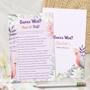 Enchanted Lavender Mom or Dad Baby Shower Game