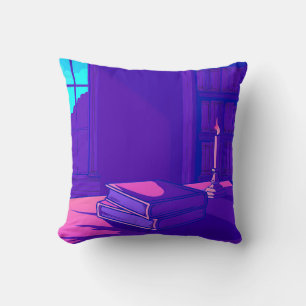 Enchanted Library Glow Throw Pillow