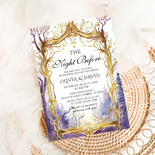 Enchanted Magical Forest Night Before Rehearsal Invitation