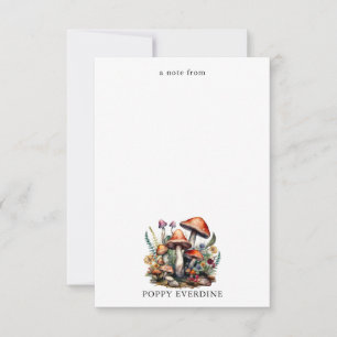 Enchanted Magical Mushrooms Kid's Personalized Card