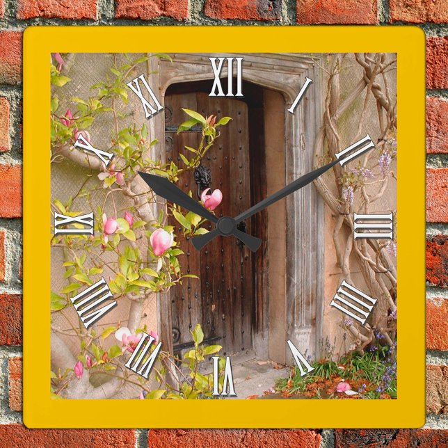 Enchanted Magnolida Garden & Secret Door, Magic Square Wall Clock (Creator Uploaded)