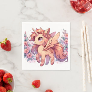Enchanted Majestic Unicorn Baby Shower Napkin