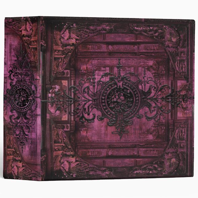 Enchanted Mauve Gothic Victorian Ancient Tome Binder (Front/Spine)