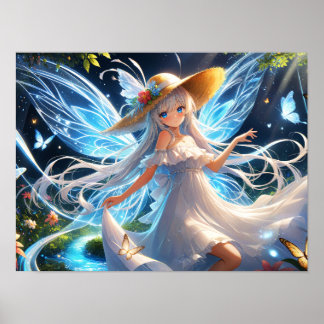 Enchanted Meadow Fairy Fantasy Elegance Poster