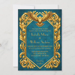 Enchanted Medieval Owl Wedding Invitation