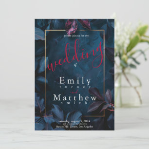 Enchanted Midnight Garden Wedding Invitation