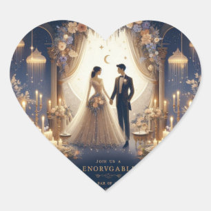 "Enchanted Moments: A Night to Remember" Heart Sticker